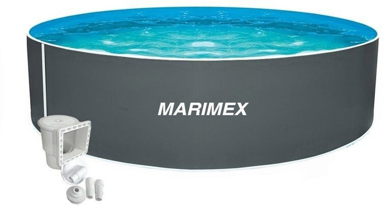 MARIMEX Bazén s konstrukcí Orlando 3,05 × 0,91 m fólie, skimmer - motiv ŠEDÝ