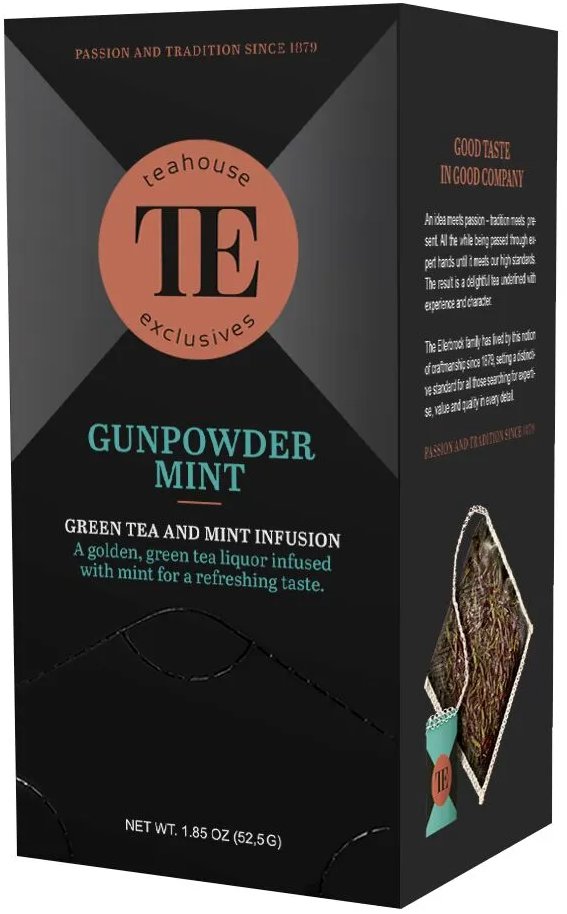 Market Grounds TE Luxury Tea Bag 15 Gunpowder Mint