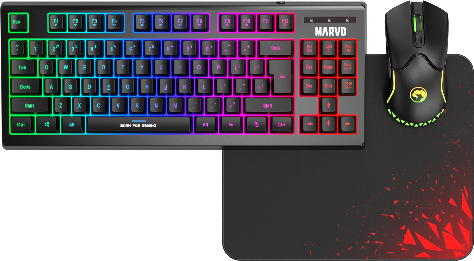 Marvo Loot 30 Black Gaming Combo 3in1 Black - EN