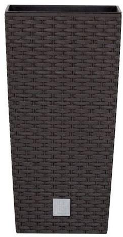 PROSPERPLAST Obal na květináč RATO SQUARE 17 x 17 x 32.4 cm, 3/7,2 l, tmavě hnědý