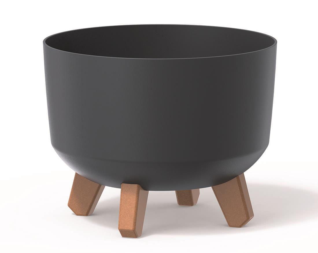 PROSPERPLAST Květináč GRACIA STANDART, 29 x 29 x 22 cm, antracit