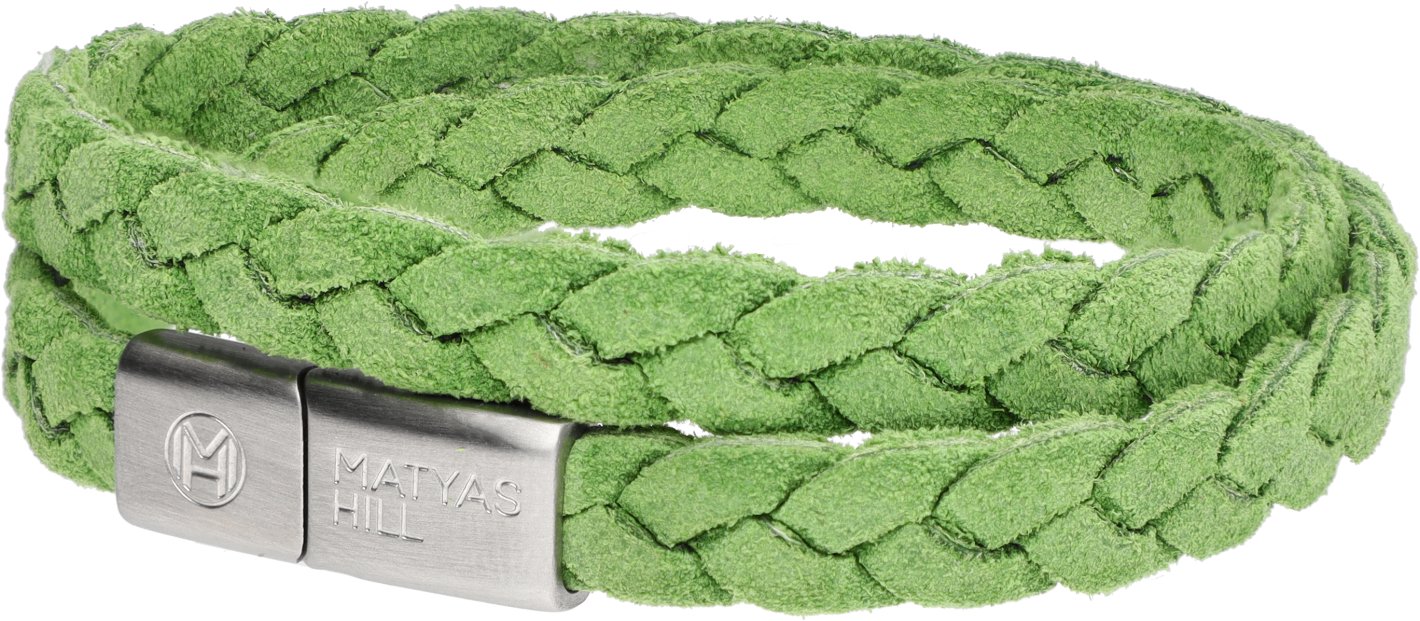 Matyas Hill Dámský kožený náramek 17,5 cm joy pistachio