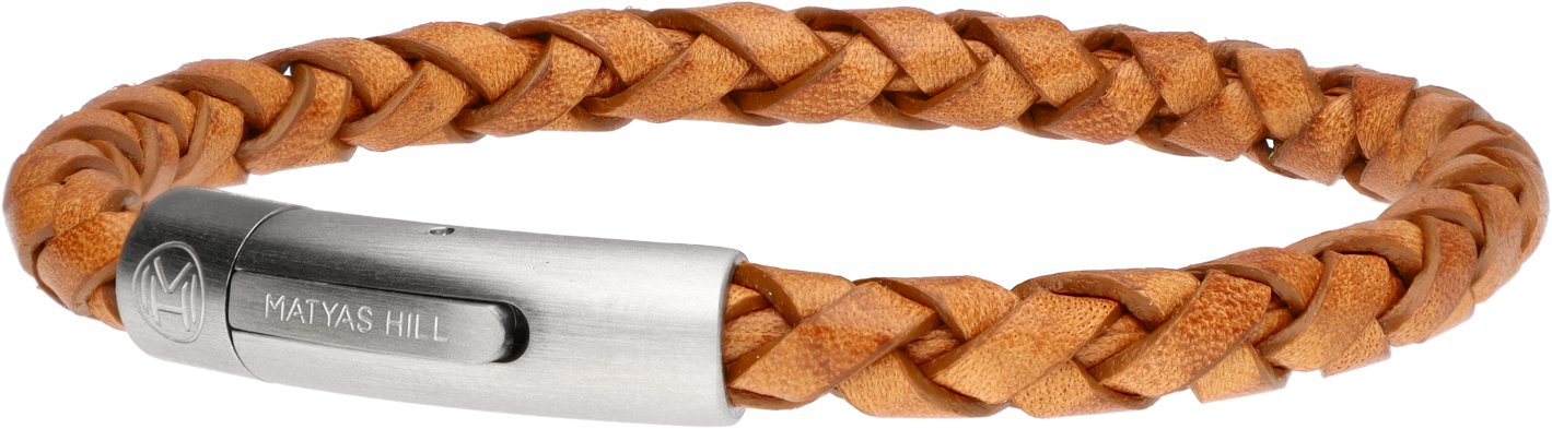 Matyas Hill Pánský kožený náramek 18,5 cm spirit brown
