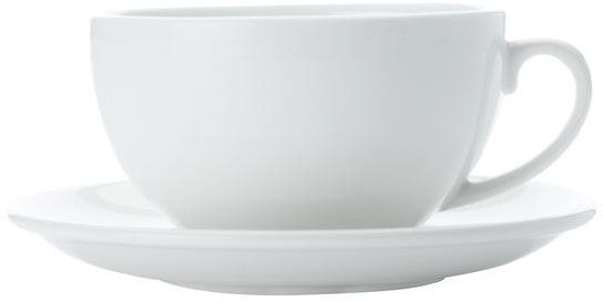 Maxwell & Williams Šálek s podšálkem na cappuccino 4ks 320ml WHITE BASIC