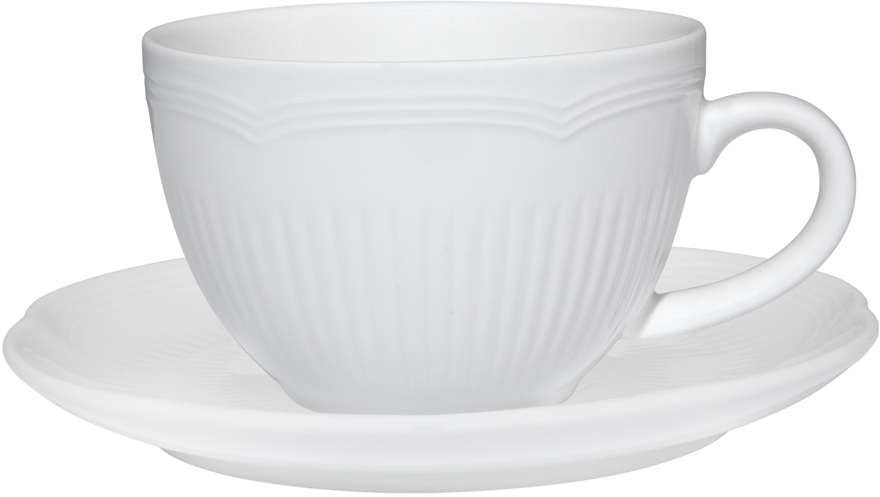 Maxwell & Williams White Basics Rococo Set espresso šálků s podšálky 90 ml 4 ks