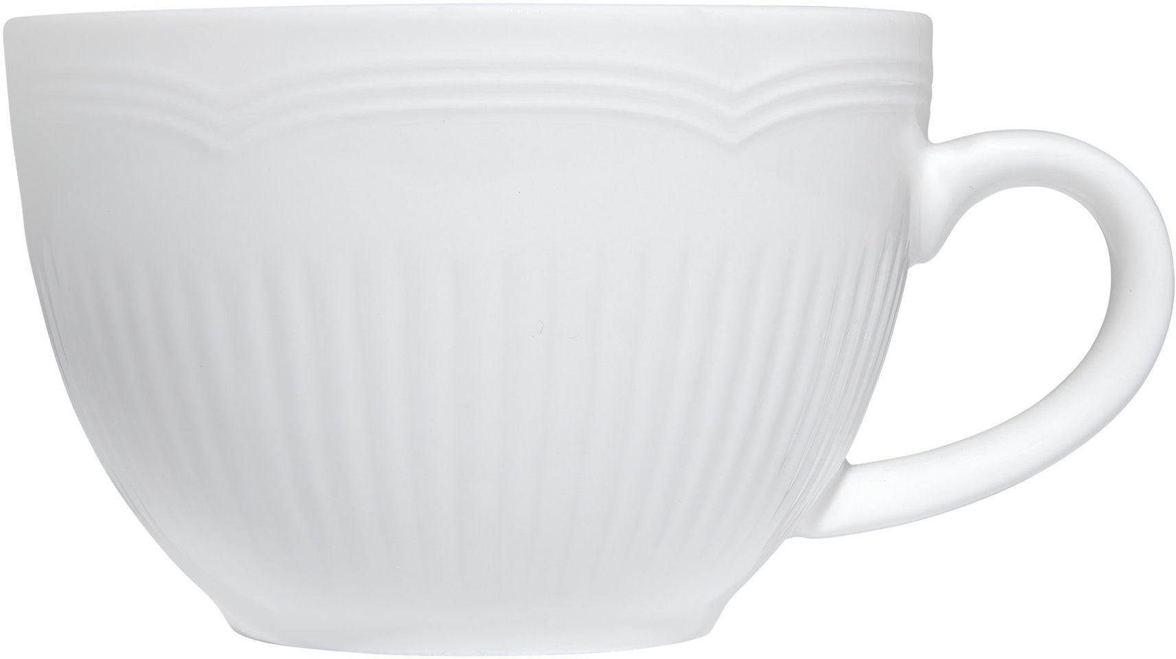 Maxwell & Williams White Basics Rococo Set šálků s podšálky 240 ml 4 ks