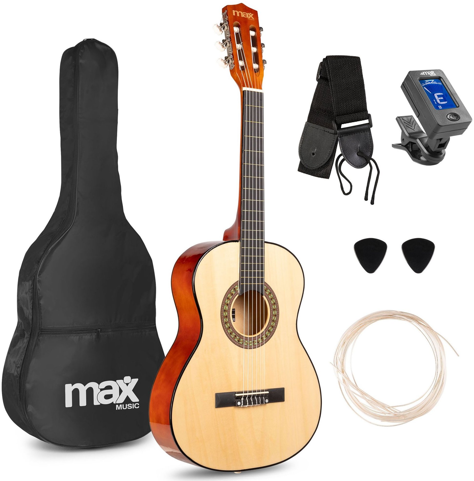 MAX music SoloArt Junior 3/4 Classic guitar pack, natural
