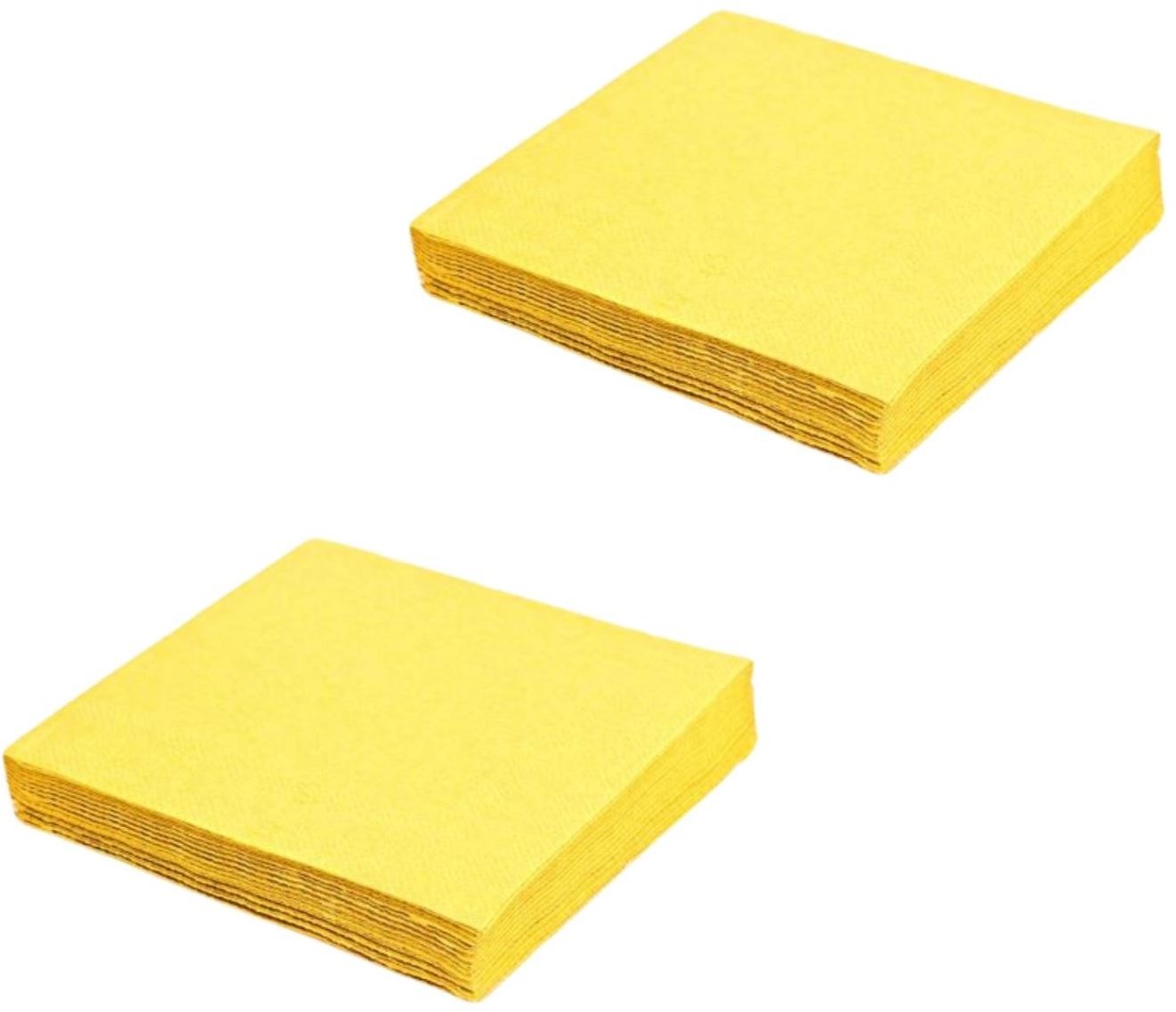 MAZUREK Ubrousky 33 × 33 cm žluté - 40 ks - třívrstvé party