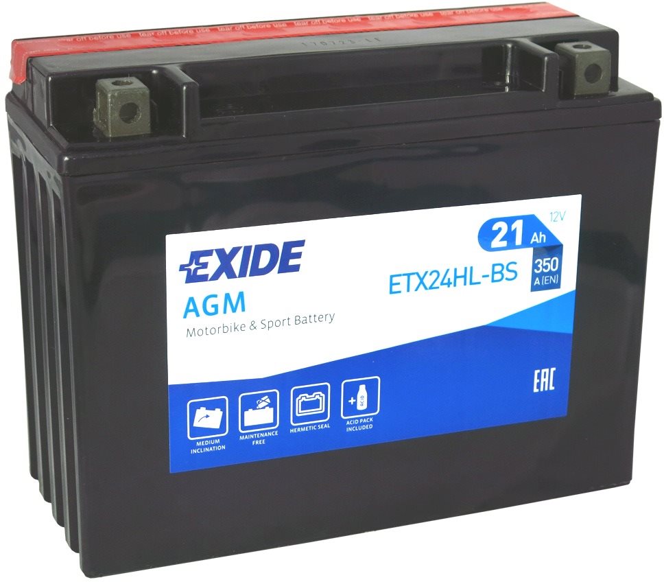 EXIDE ETX24HL-BS, 12V, 21Ah, 350A