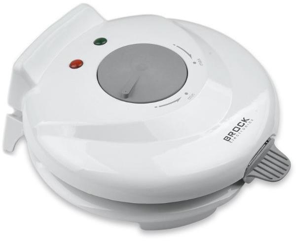 Brock Vaflovač 750 W, průměr pečicí desky 19 cm, forma na výrobu kornoutů, regulace teploty