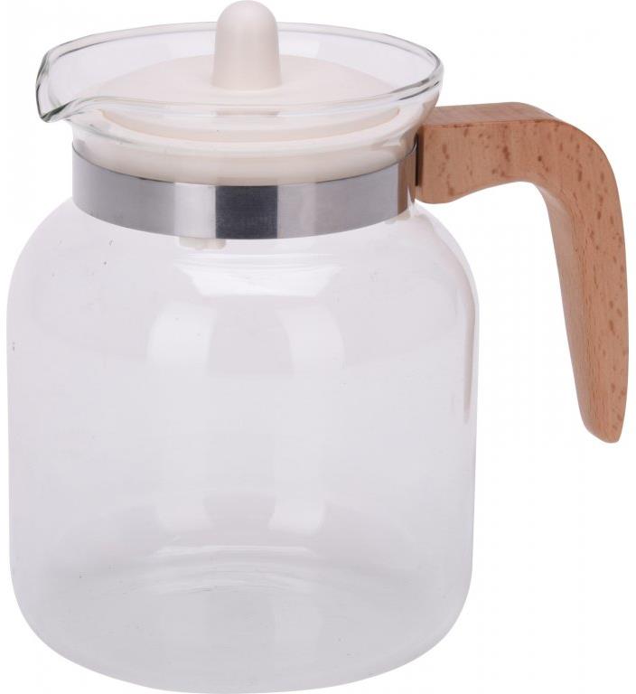 Koopman Skleněná konvice s bílým sítkem 1,5 l