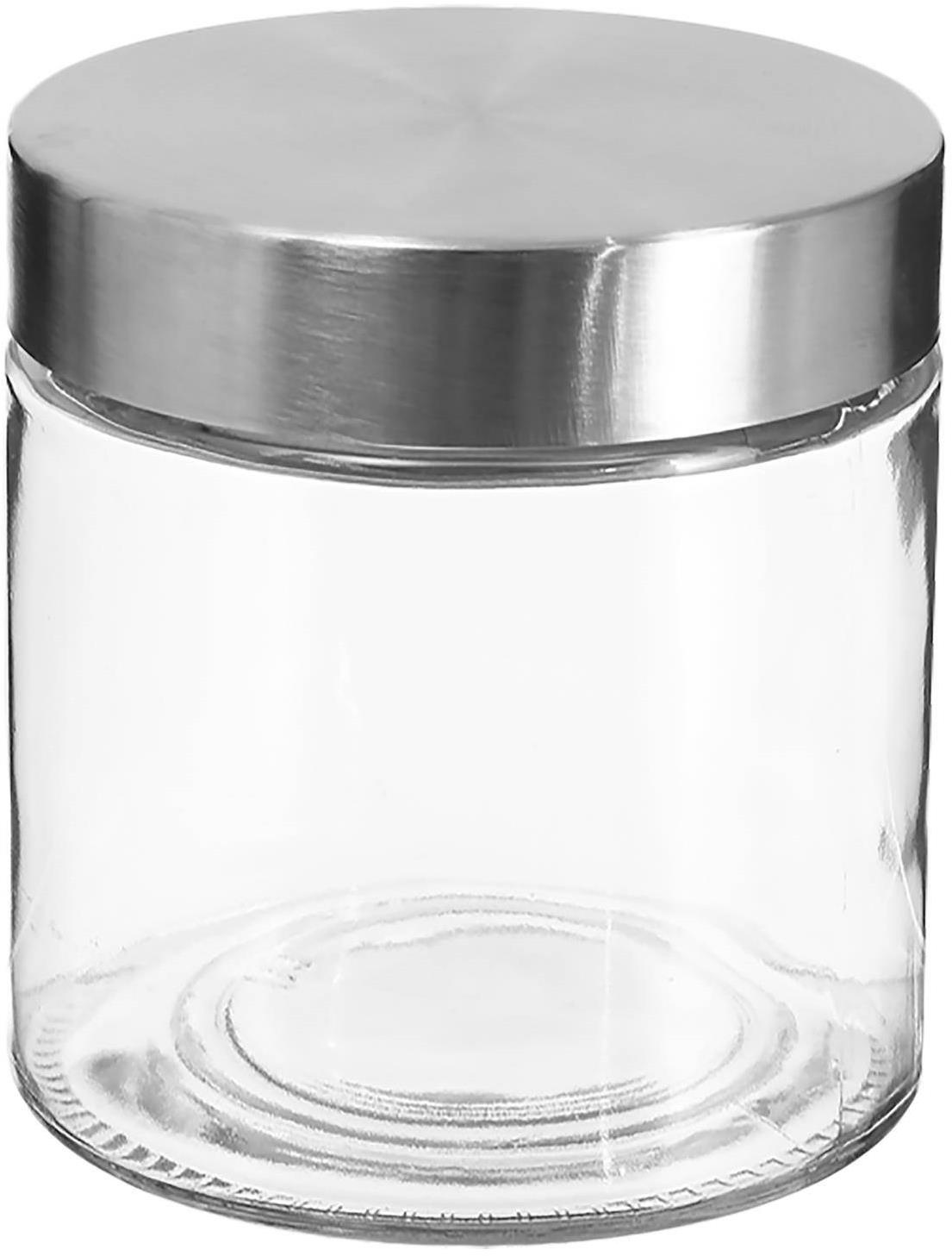 5five Simply Smart Skleněná dóza na potraviny s víkem z nerezové oceli 750 ml