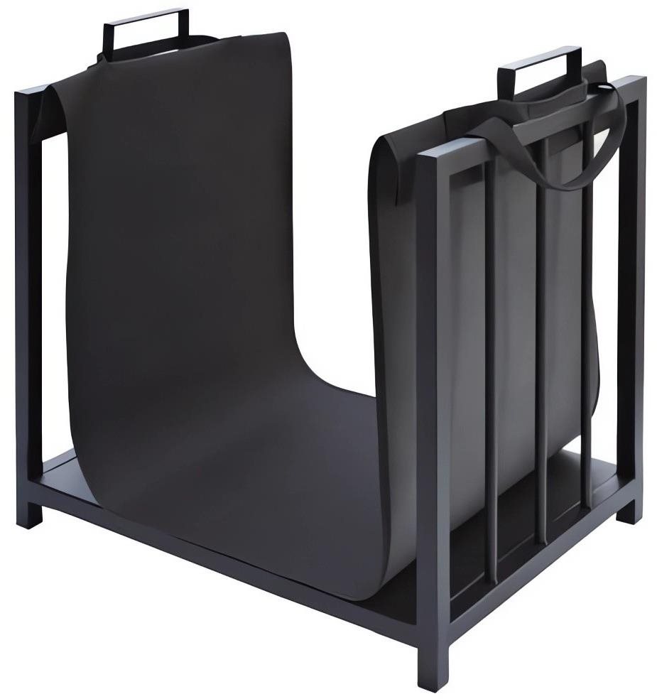 Kaminer 24628 Koš na dřevo 50,5 × 37 × 50 cm, černá
