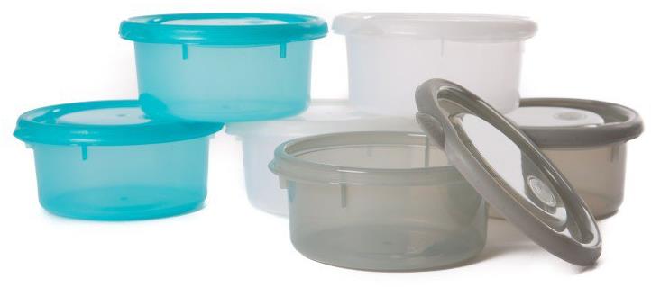 Bo Jungle Misky s víčky Bowls Blue/White/Grey 300 ml (6 ks)