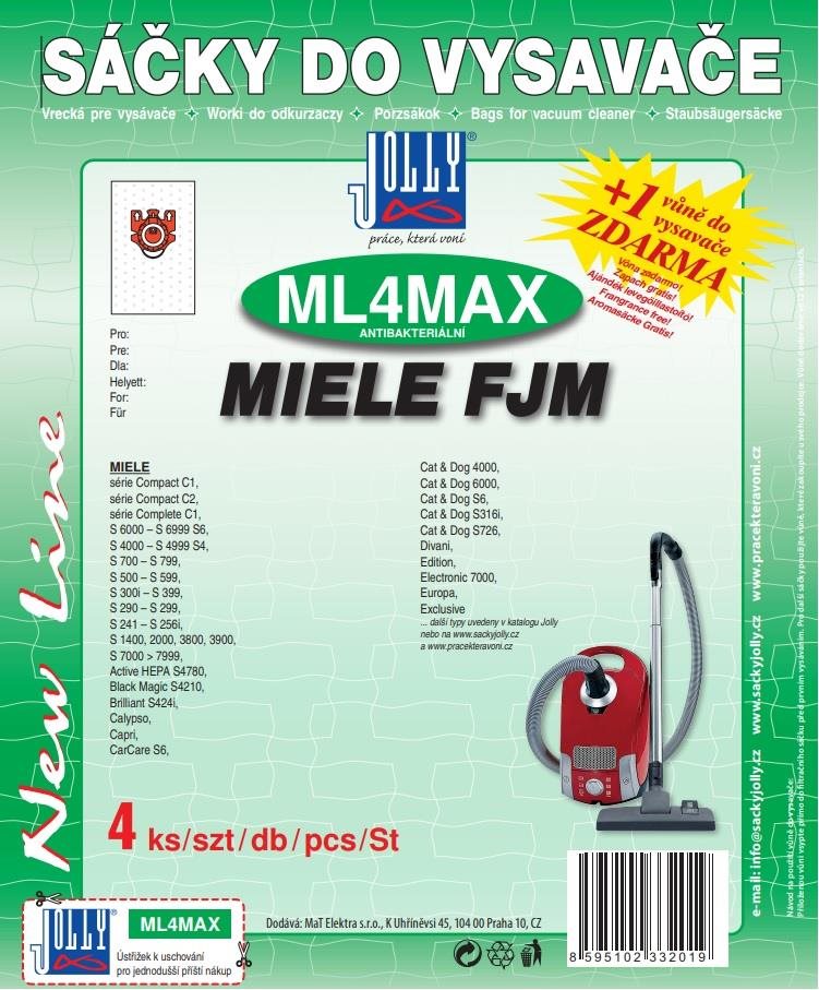 ML4 MAX Sáčky do vysavače pro Miele FJM, Complete C1, C2 3D