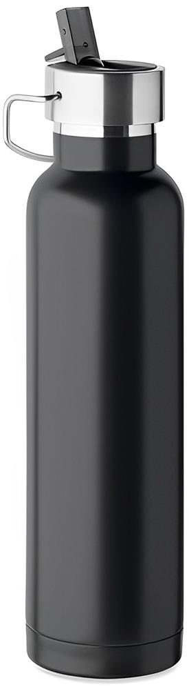 Sortland Termoska Vik s brčkem, 660 ml, nerezová ocel, černá
