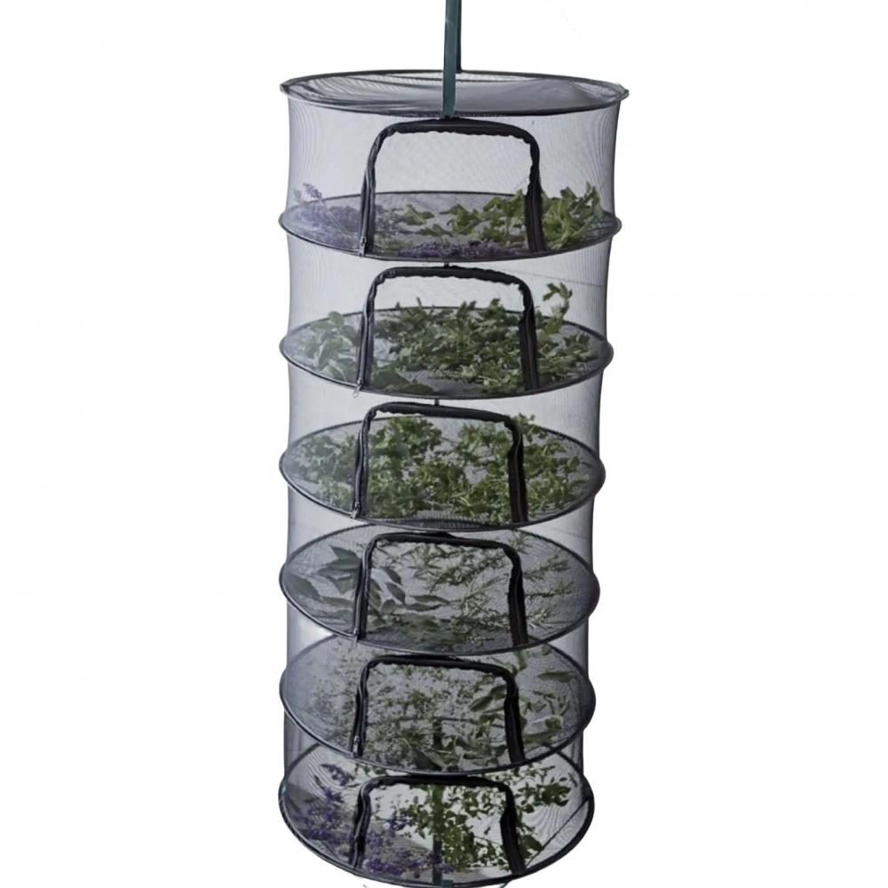 Clever Grow Sušicí síť černá se zipem 6 pater