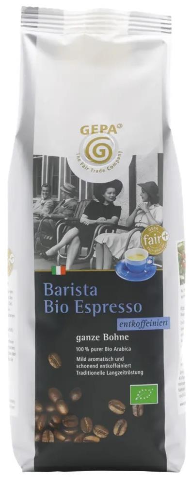 Gepa BIO zrnková káva Barista espresso bez kofeinu 250 g