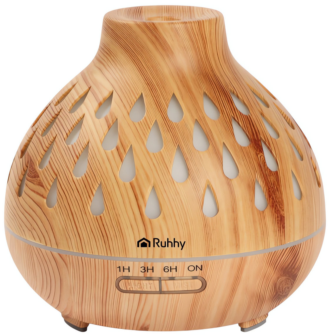 Ruhhy 26633 Aroma difuzér a zvlhčovač vzduchu RGB 400 ml, světle hnědý