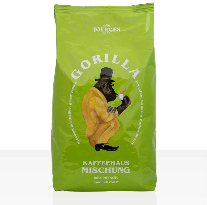 Joerges Gorilla Kaffeehaus, zrnková káva 1000 g, espresso směs