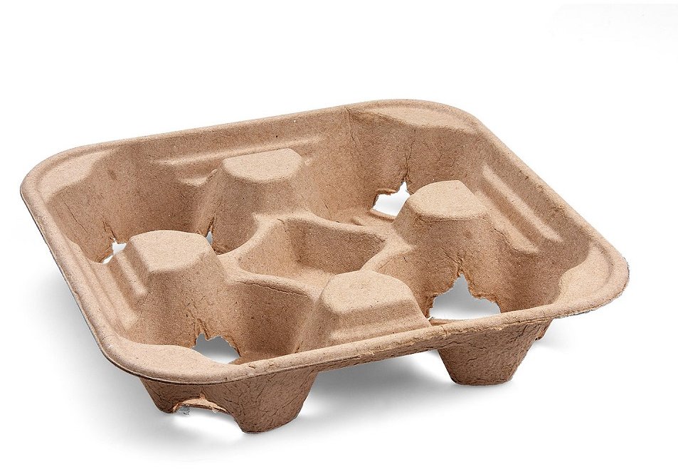 Wimex Papírový podnos na 4 kelímky, 22 × 22 × 4,5 cm - 50 ks