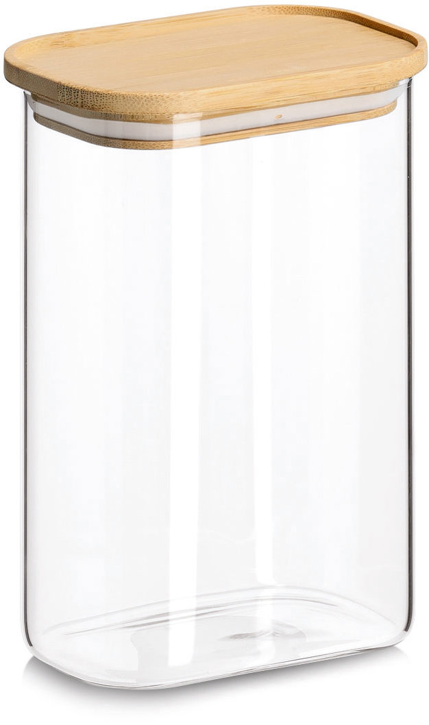 ZELLER Skleněná dóza s bambusovým víkem 1300 ml