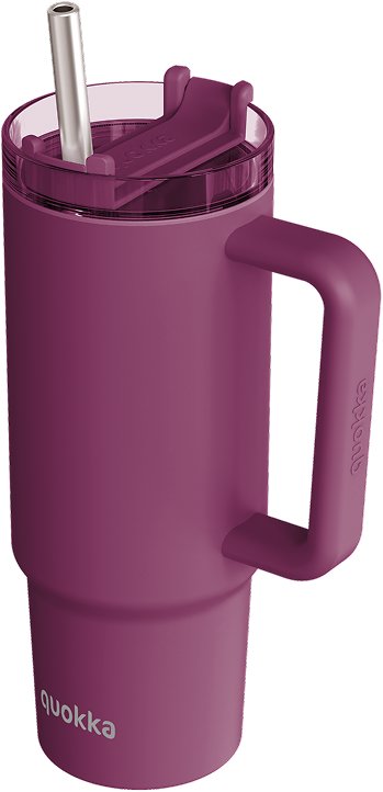 Quokka Stream s brčkem 950 ml, Burgundy