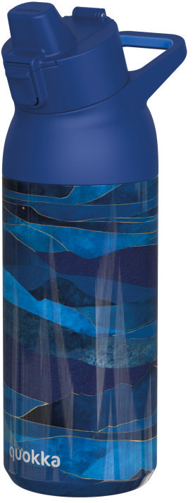 Quokka Nerezová sportovní láhev s pítkem Tide, 700 ml, oil mountains