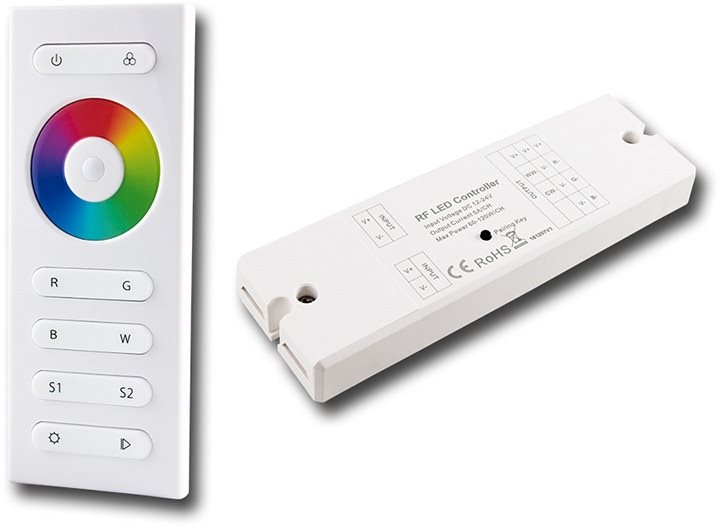 McLED Sada RF ovladač - RGBW, 1 zóna, bílý + přijímač