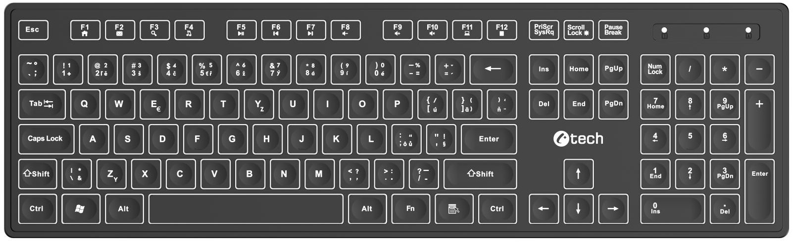 C-TECH KB-201-BL - CZ/SK