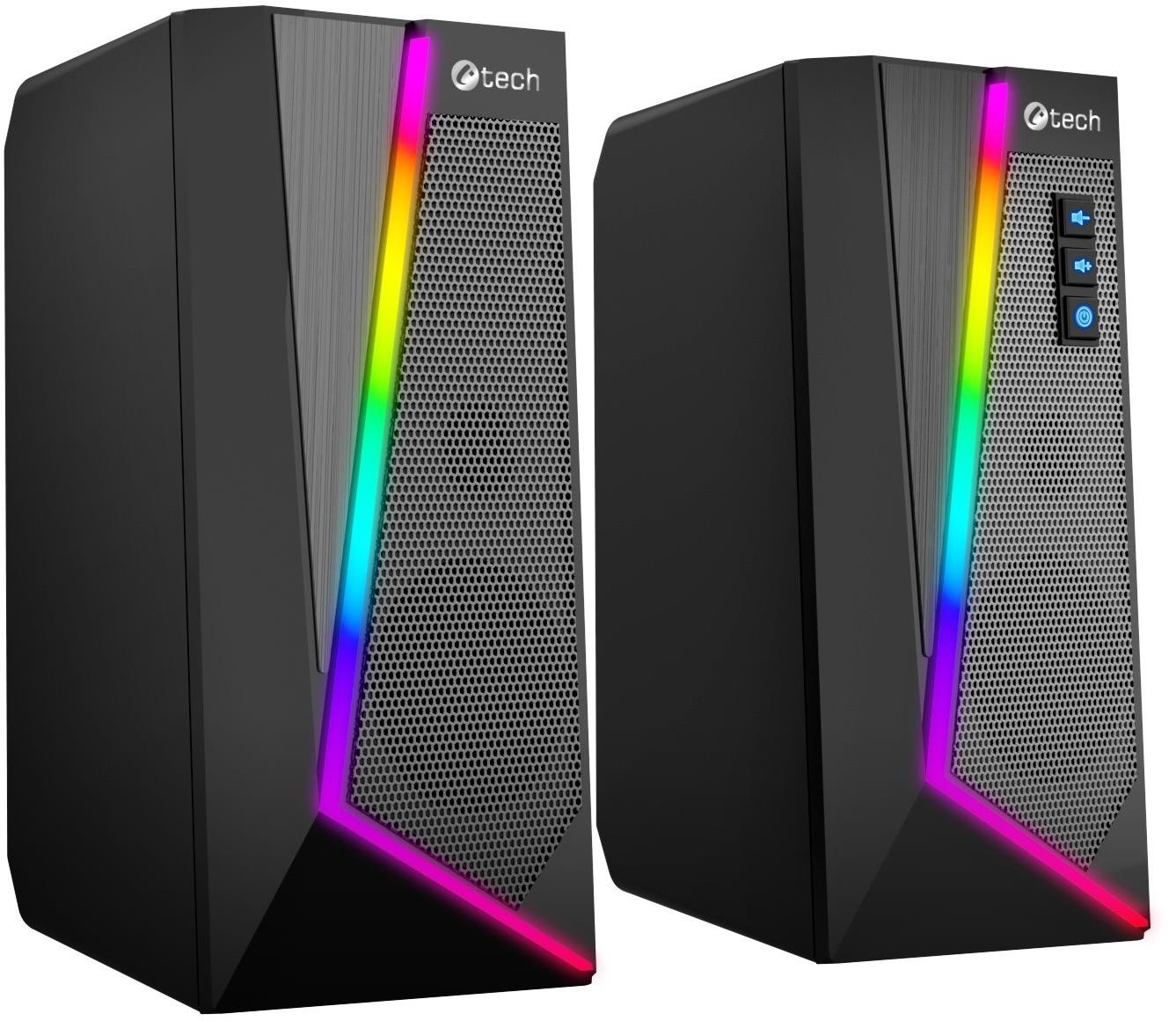 C-TECH SPK-17, 2.0, RGB, černé