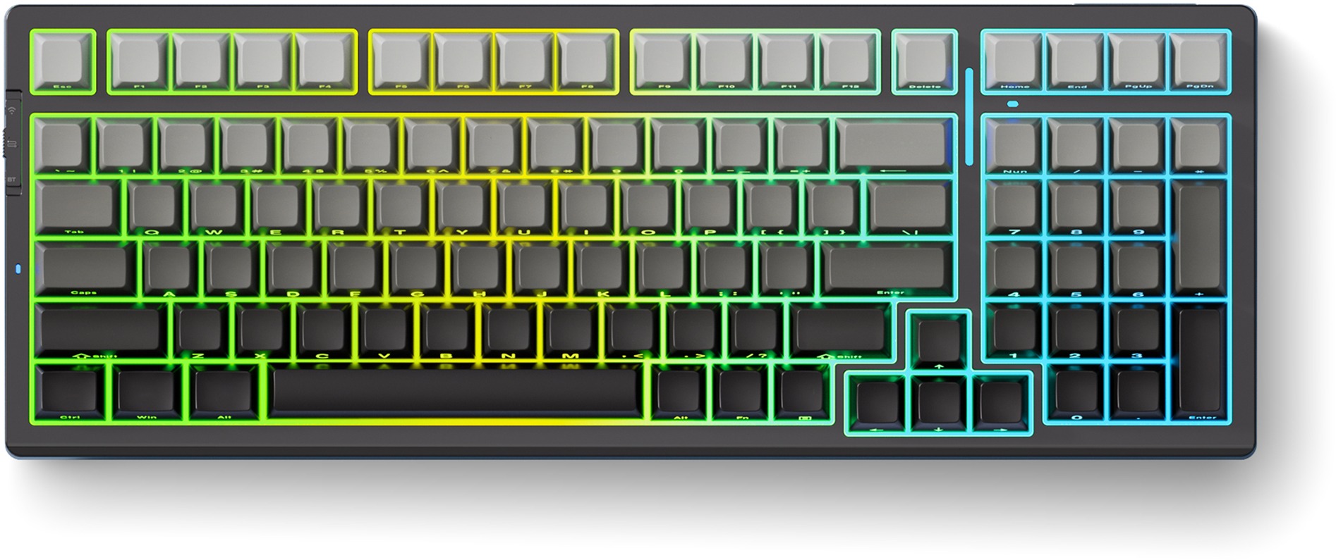 MCHOSE G98 Pro Wireless Mechanical Flame Orange Switch - Black