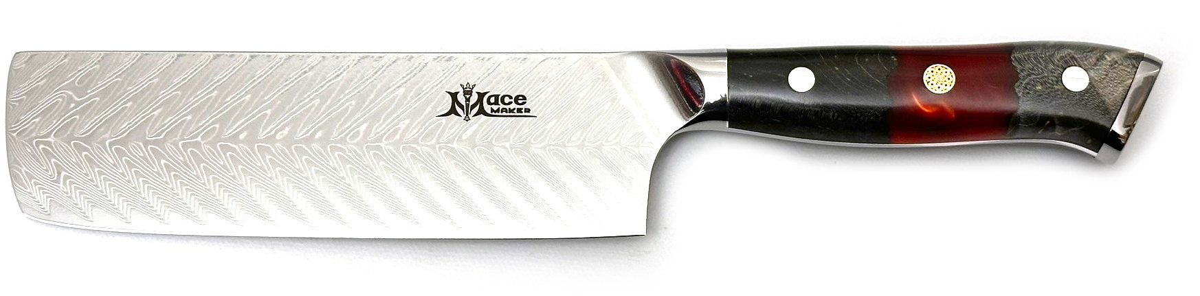 MaceMaker RED SNAPPER NAKIRI SanMai Damaškový Kuchyňský nůž