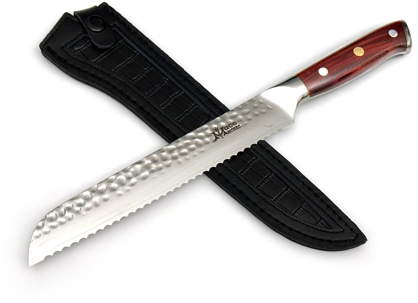 MaceMaker HAILSTORM BREAD KNIFE SanMai Damaškový Kuchyňský nůž na chleba