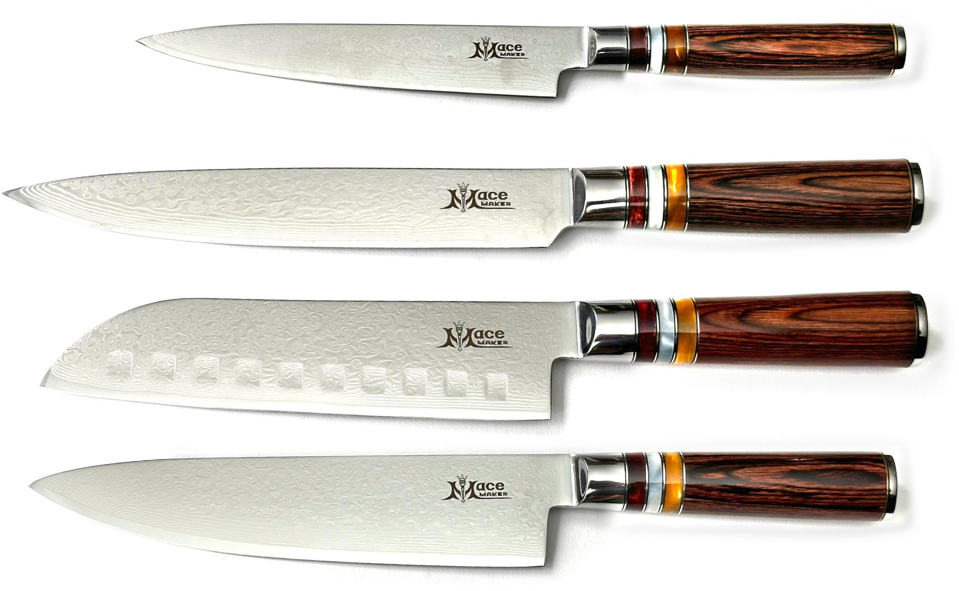 MaceMaker BORBONA SanMai Kuchyňské nože set 4 ks