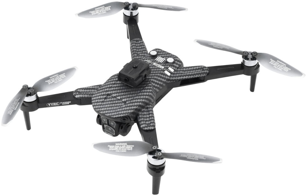 LEAN Toys 23104 Dron Y329 s HD WiFi kamerou, LED, černý karbon