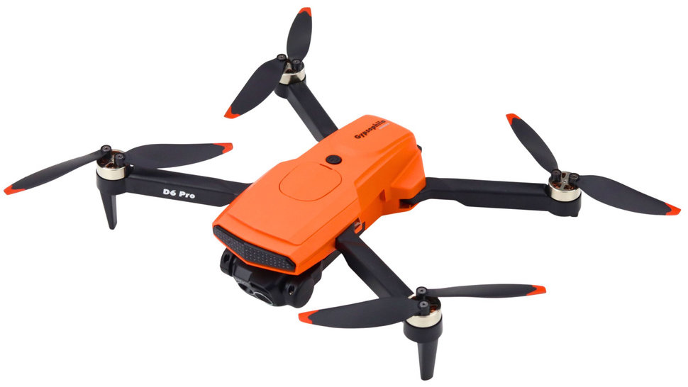 LEAN Toys 23091 Dron D6 PRO s dvojitou HD kamerou, LED světla, oranžový