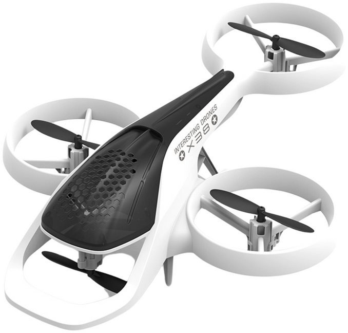 LEAN Toys 20881 Dron na dálkové ovládání R/C X38 SYMA, bílý