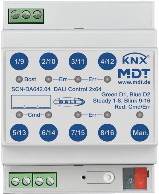 MDT Technologies KNX brána pro DALI-2, 4M, 1 DALI výstup