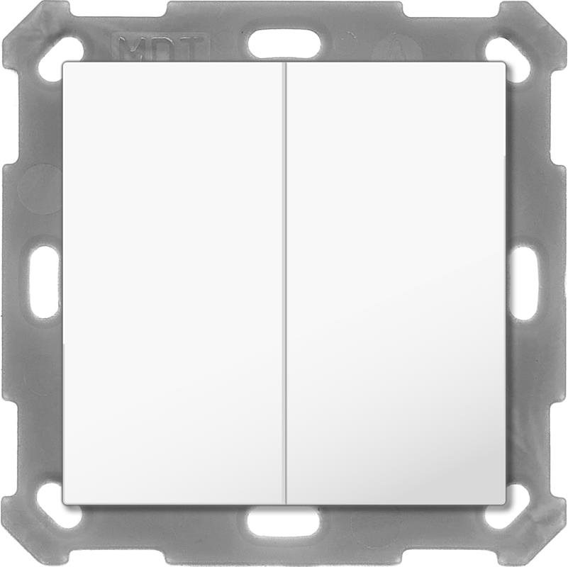MDT Technologies KNX 2tlačítko 55x55 mm, bílá