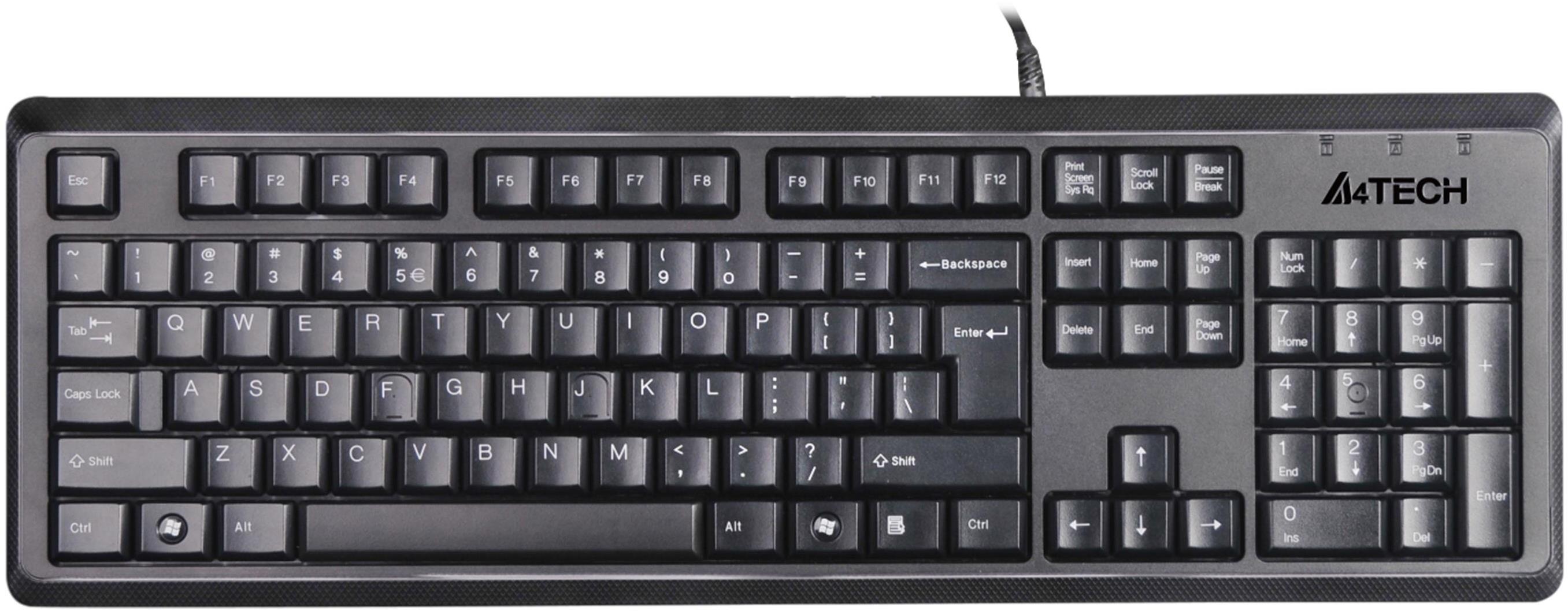 A4tech KR-92 CZ/US, USB, Černá - CZ