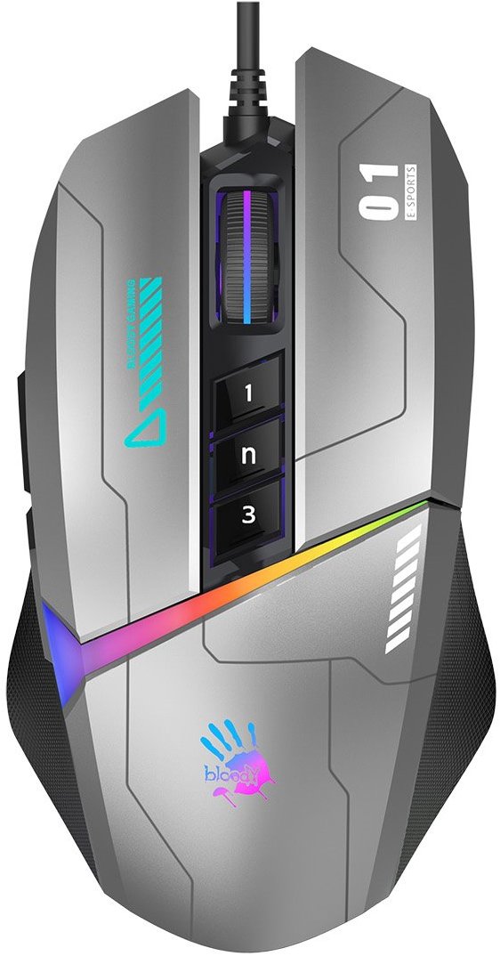 A4tech Bloody W60 Max Activated, ocelově šedá