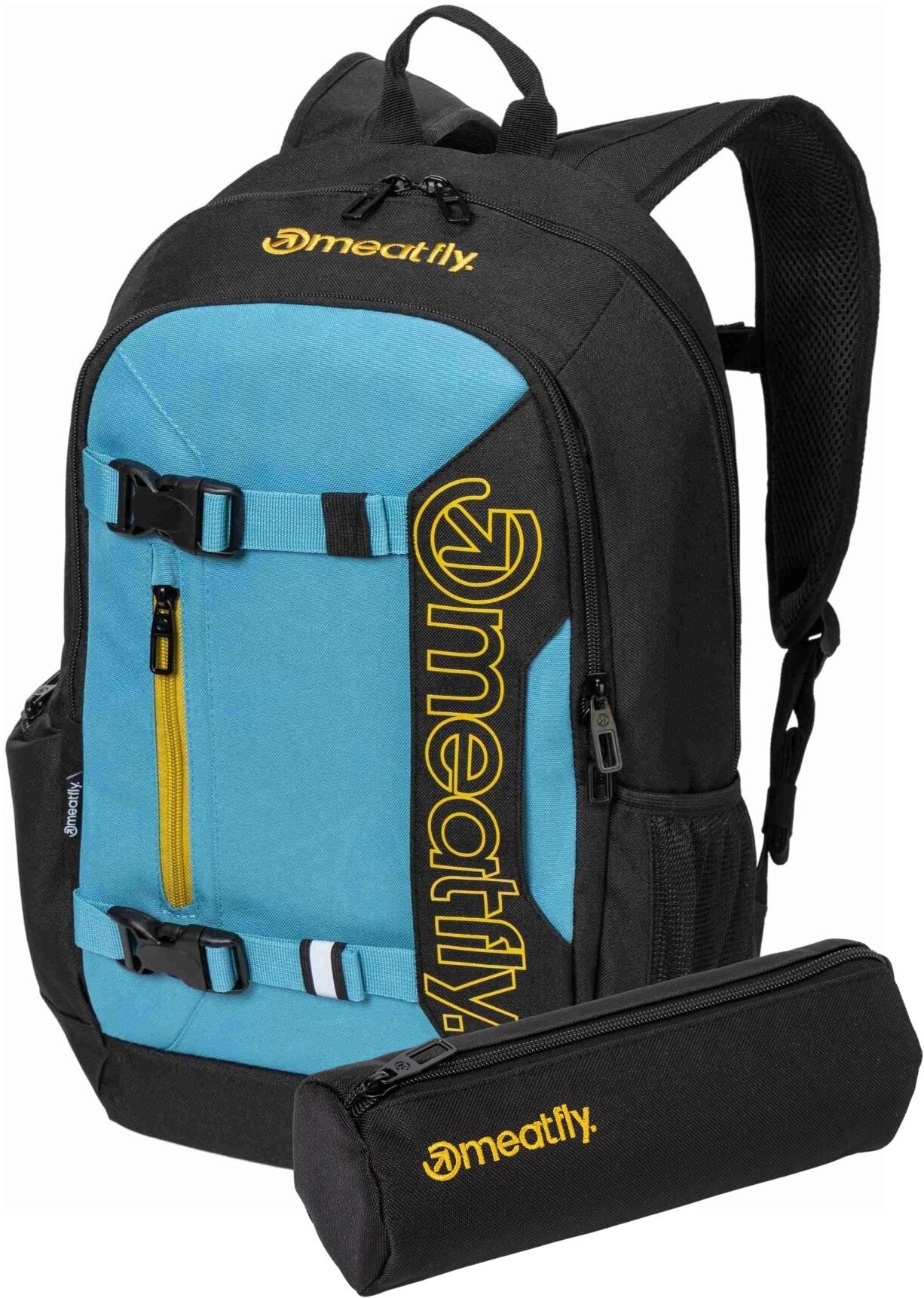 Batoh Meatfly Basejumper 22l v modré a žluté barvě