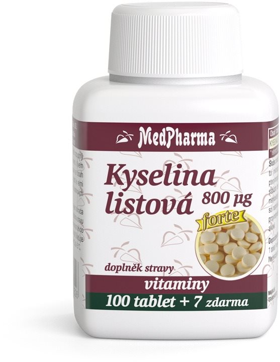 MedPharma Kyselina listová 800 mcg forte - 107 tbl.