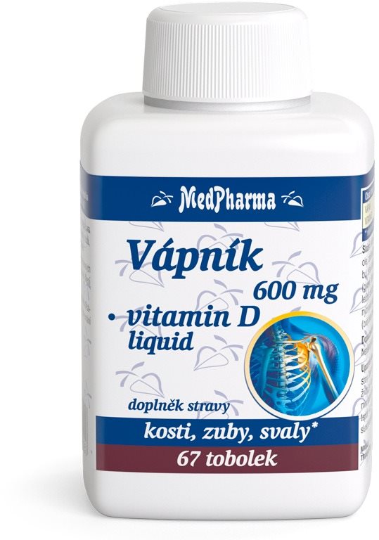 MedPharma Vápník 600 mg + Vitamin D - liquid - 67 tob.