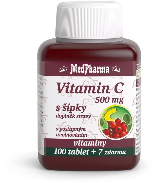 MedPharma Vitamin C 500 mg s šípky, prodl. účinek - 107 tbl.