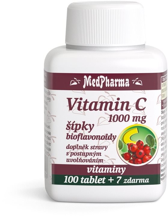 MedPharma Vitamin C 1000 mg s šípky,prodl. účinek - 107 tablet