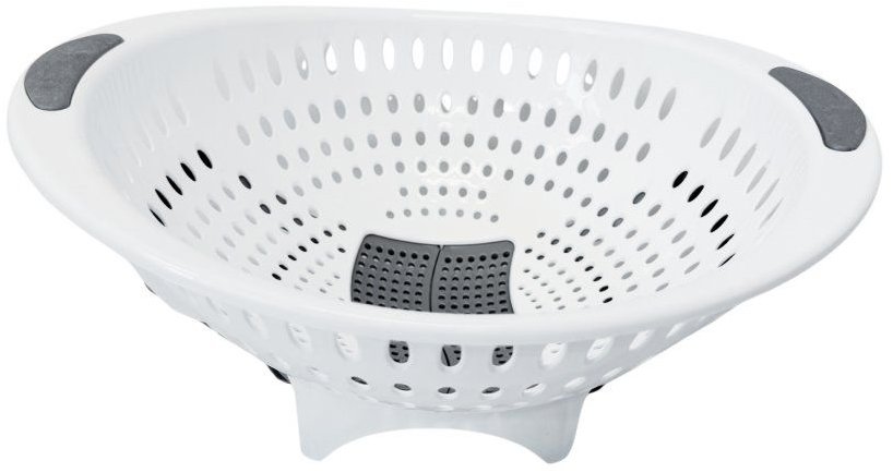 Mega plast Cedník Lux s otvorem, bílý, 32,5 × 29 × 14 cm