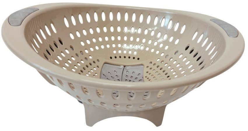 Mega plast Cedník Lux s otvorem, capuccino, 32,5 × 29 × 14 cm