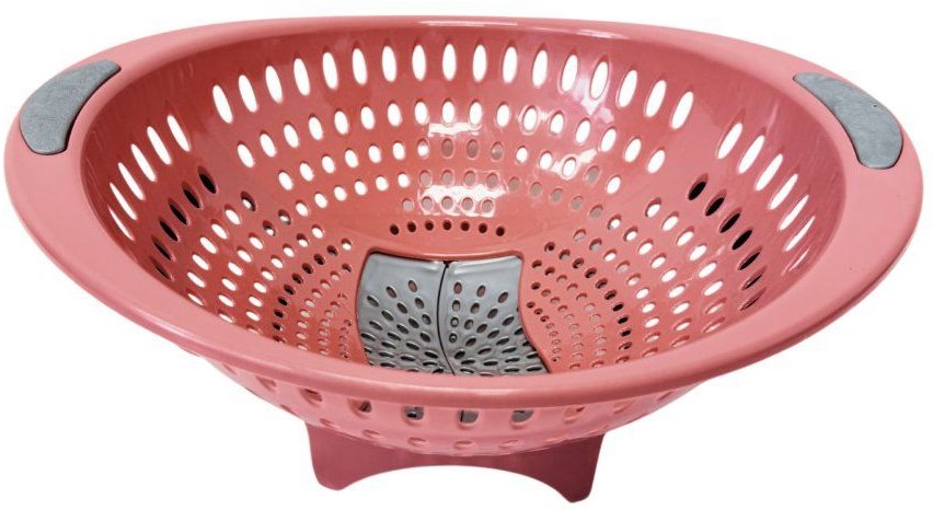 Mega plast Cedník Lux s otvorem, růžový, 32,5 × 29 × 14 cm